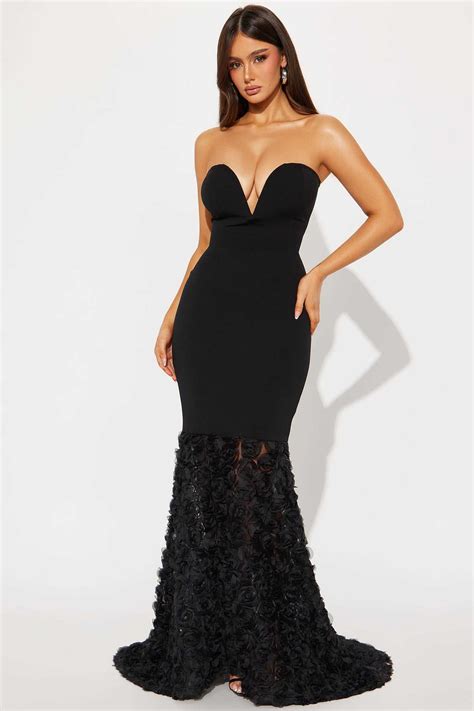 Angelica Rose Maxi Dress - Black - Womens Fashion Dresses