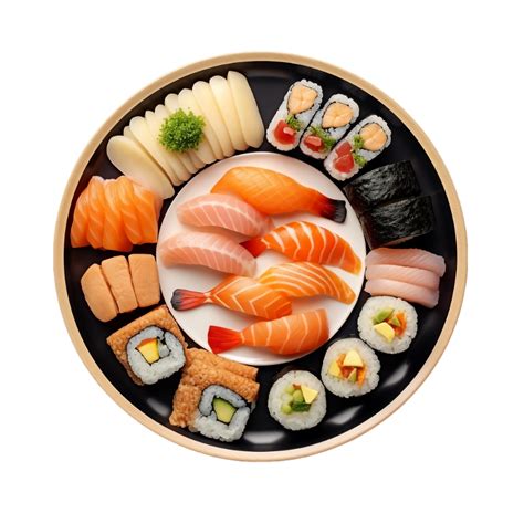 sushi platter with different types of sushi 27735599 PNG