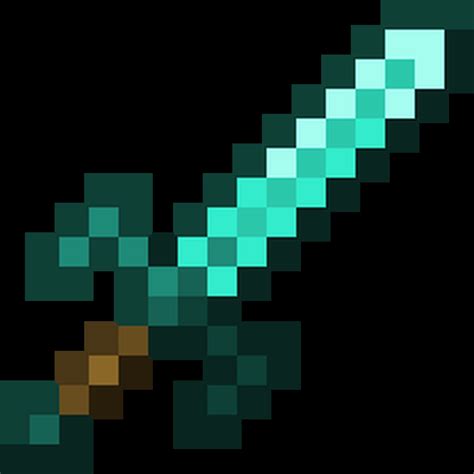 Diamond Sword Minecraft Pixelated Weapon Clipart PNG | PNG All