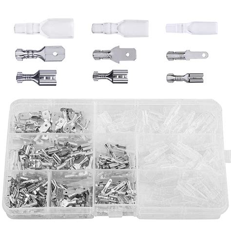 Buy Spade Connectors Kit, 270 pcs Silver Electrical Connectors with ...