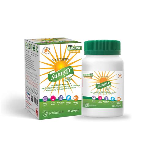 Scottmann SunnyD Pro (Vitamin D3 + K2), 30 Ct Online in Pakistan | My ...