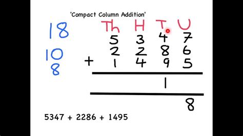 Image result for Columns Method Addition Carrying Over