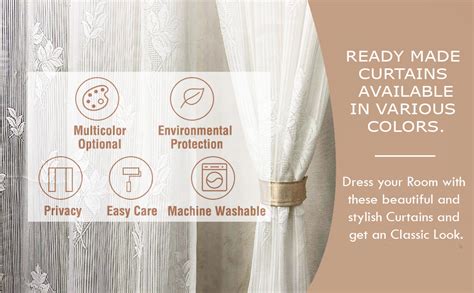 Buy Ami Creation Heavy Floral Design Sheer Net Transparent Long Door ...