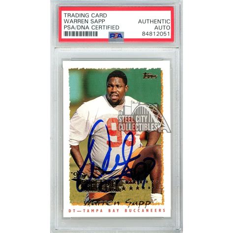 Warren Sapp 1995 Topps Autograph Rookie Card #229 PSA/DNA | Steel City ...