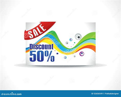 Abstract Colorful Rainbow Discount Card Stock Illustration ...