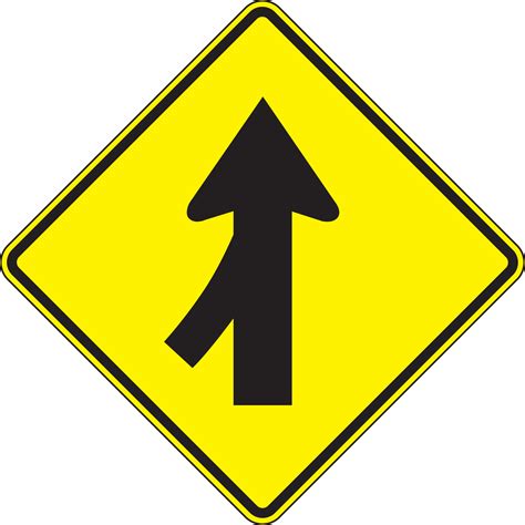 Left Lane Merge Lane Guidance Sign FRW640