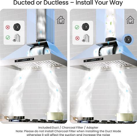 IKTCH 30 inch Black Wall Mount Range Hood, 900 CFM India | Ubuy