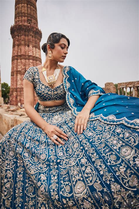 Swathi Veldandi - Azurine Bridal Lehenga Set - Elahe