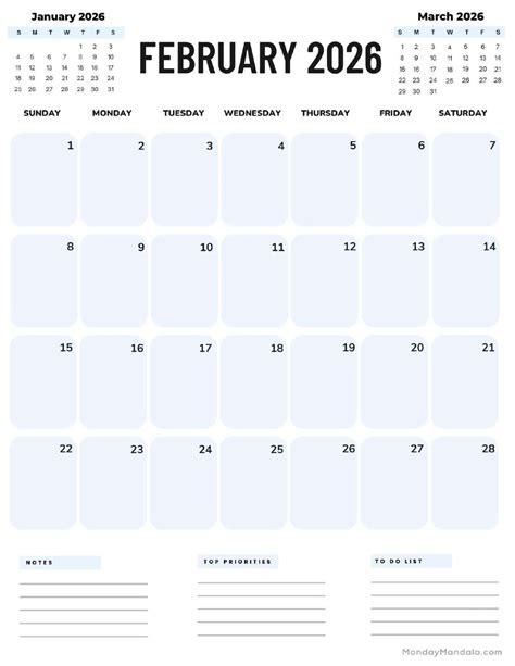 2026 Calendars - Free Printable 2026 Monthly Calendars.