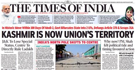 Article 370 and J&K news: Here’s what newspaper headlines said on the ...