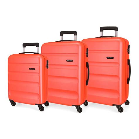 Set kofera 3/1 ABS 55/65/75 koralna Flex 5849465 Roll Road 58.494.65 ...