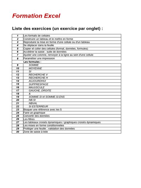 Exercice Excel Pour Debutant 的图像结果
