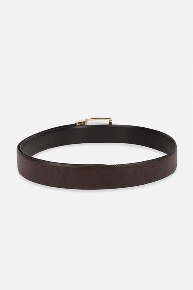 Buy Men Black Textured Formal Belt Online - 39683567 | Van Heusen