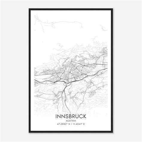 Innsbruck - Custom Maps & Posters - map of austria innsbruck