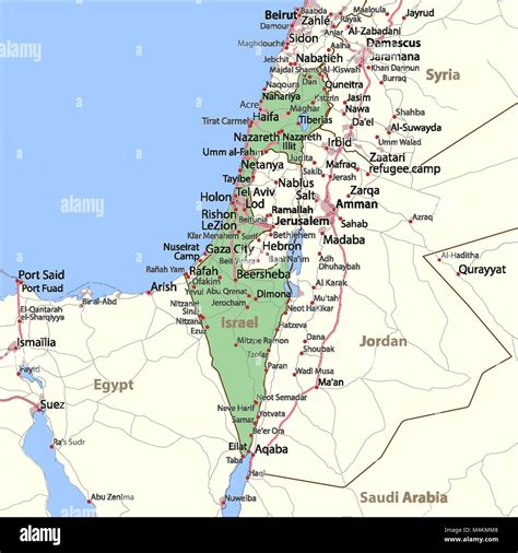Israel map with cities: israel map with sizes – PBFF