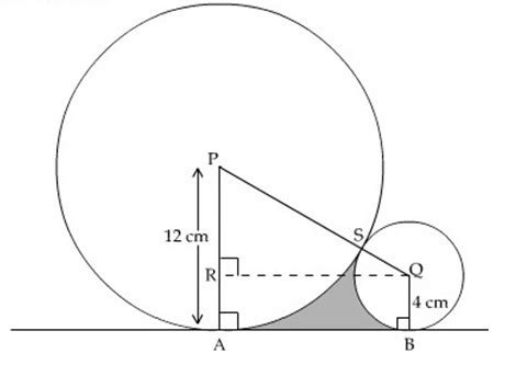 Abs one of the direct common tangent of two circles of radii 12 ...