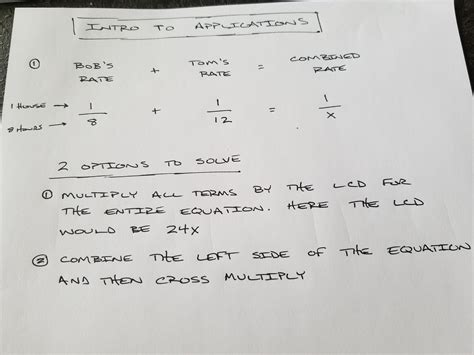 Image result for Algebra Work Rate Problems