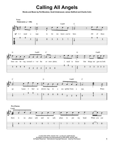 Calling All Angels by Train - Easy Guitar Tab - Guitar Instructor
