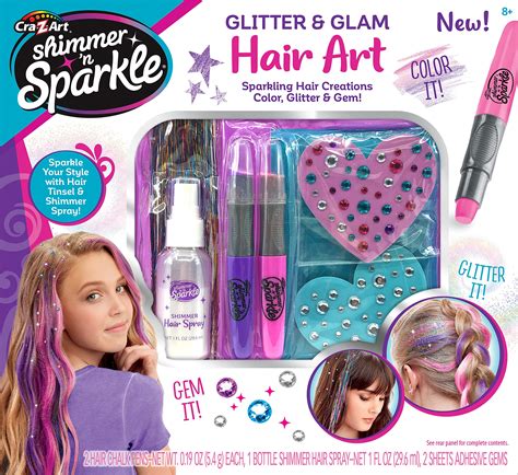 Shimmer N Sparkle Glitter And Glam Metallic Hair Art Set | Desertcart INDIA