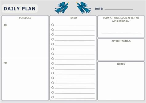 Image result for Daily Plan Example