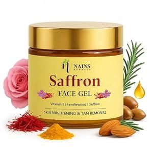 Nains Herbals Saffron Face Gel with Alpha arbutin, niacinamide ...