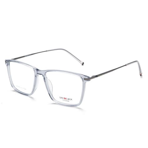 GREY JACK Rectangle Spectacle Frame Classic Acetate Full Rim Glasses 7 ...