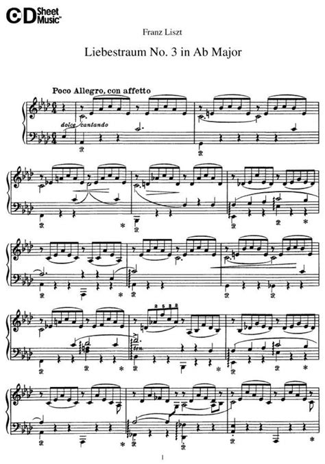 爱之梦-李斯特双手简谱预览1-钢琴谱文件（五线谱、双手简谱、数字谱、Midi、PDF）免费下载