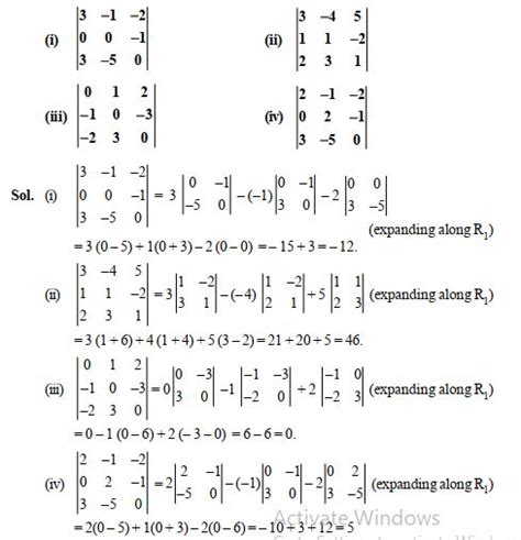 Image result for Determinnts Class 12 Formulas