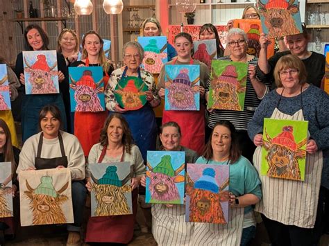 Canvas and Cocktails - Highland Cow, Iron Lilies (Level 2, Princes Quay ...