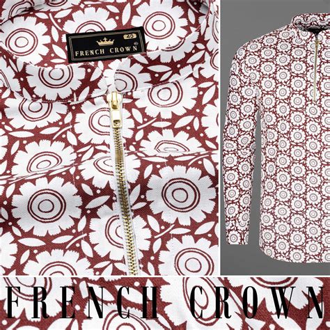 Bright White Casual Prints Premium Cotton Shirt For Men - Rare Rabbit ...