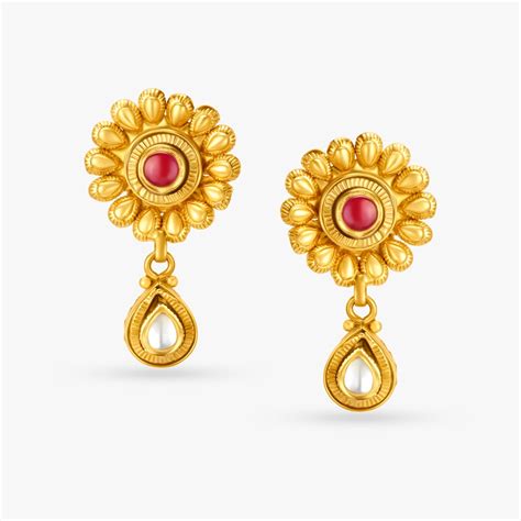 Kundan and Polki Earrings | Tanishq Online Store