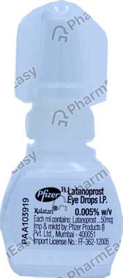 Xalatan 50 MCG Eye Drop (2.5): Uses, Side Effects, Price & Dosage ...