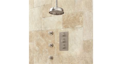 Signature Hardware 402812 Isola Thermostatic Shower System with 10 ...