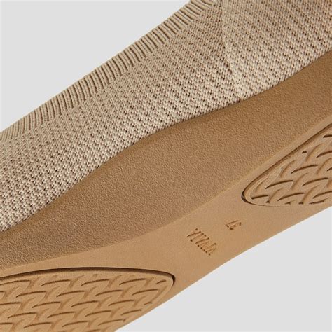 Claire Walker Round-Toe Flats in Almond | VIVAIA