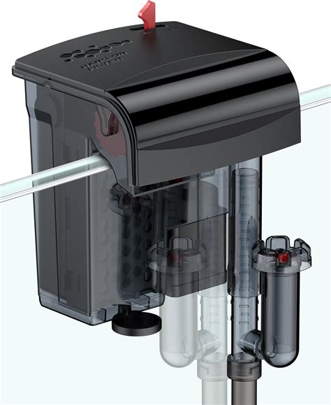 Pawfly 5 W Aquarium Filter, 10 Gallon Fish Tank Filter, 90 GPH Hang On ...
