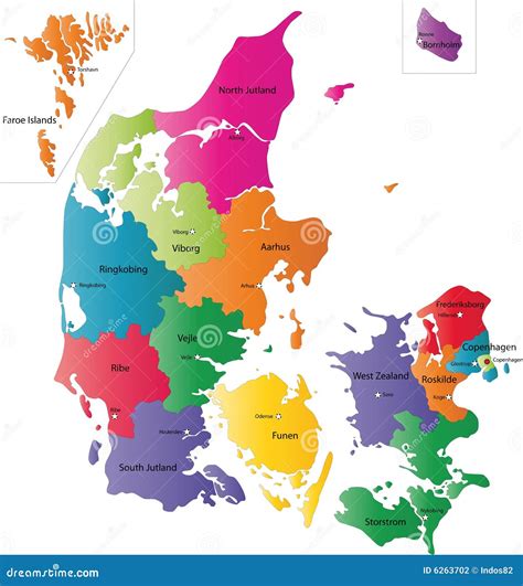 Map Of Denmark Stock Photography - Image: 6263702