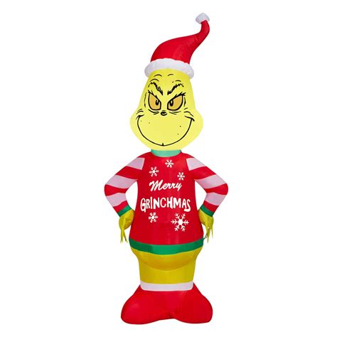 Grinch Ugly Sweater Inflatable 4' | At Home