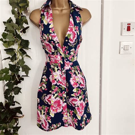 Vintage Jane, Norman floral sleeveless dress... - Depop