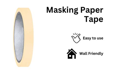 TRENDIKRAFT Masking Paper Tape Roll (24mm / 1 inch, 20mtr, Pack of 1 ...