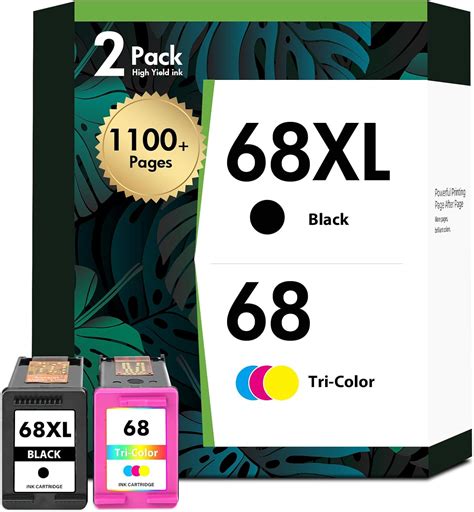 Amazon.com: 68 68XL Ink Cartridges Black Color Combo Pack for HP 6155e ...