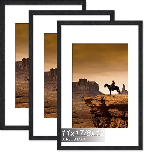 Amazon.com - A PLUS MAX 11x17 Picture Frame Set of 3, Engineered Wood ...