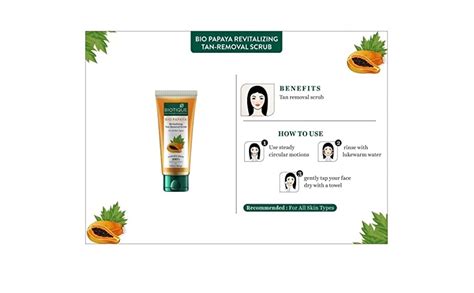 Buy Biotique Bio Papaya Revitalizing Tan-Removal Scrub, 100 G And ...