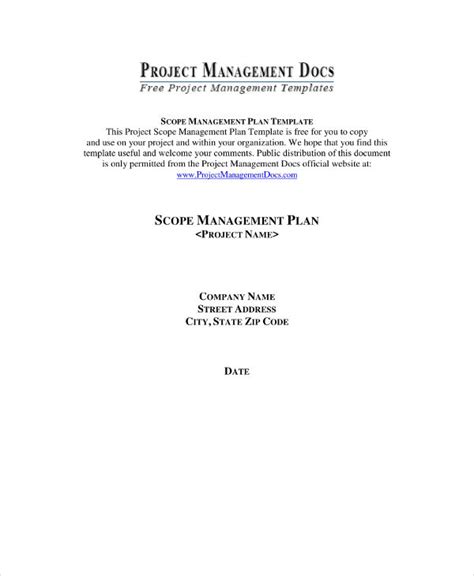Image result for Example of Project Scope Management Plan