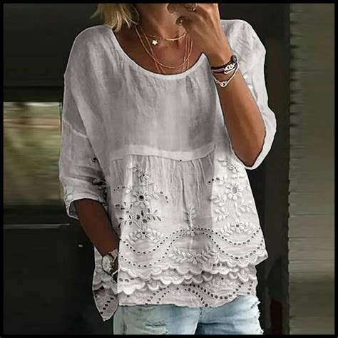 Oversized Tshirts Women, 2025 Trendy Floral Graphic Half 3/4 Sleeved ...