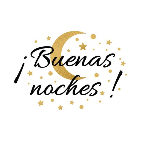 Premium Vector | Print with text good night in spanish language wishing ...