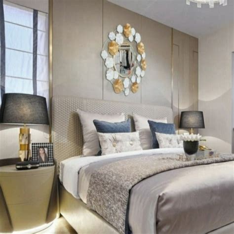 Aesthetic Lotus Leaf Bordered Wall Mirror