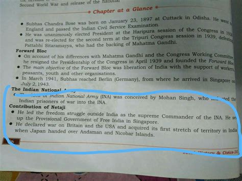 what was the role of Subhash Chandra Bose and Ina during World War ...