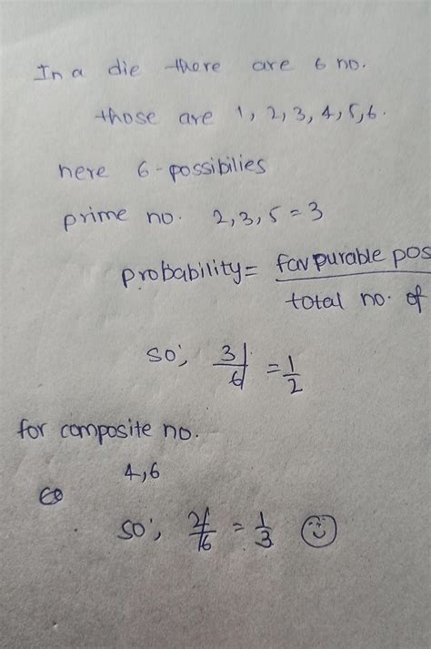 Find the probability of getting neither prime nor composite number on the face of the die when ...