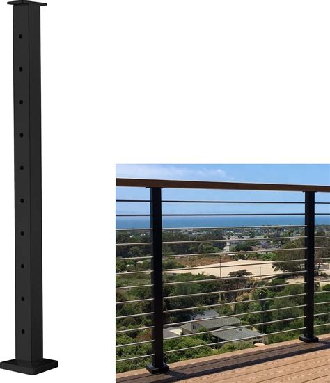 Buy Senmit Cable Railing Post - Stainless Steel Square Fence Post for ...
