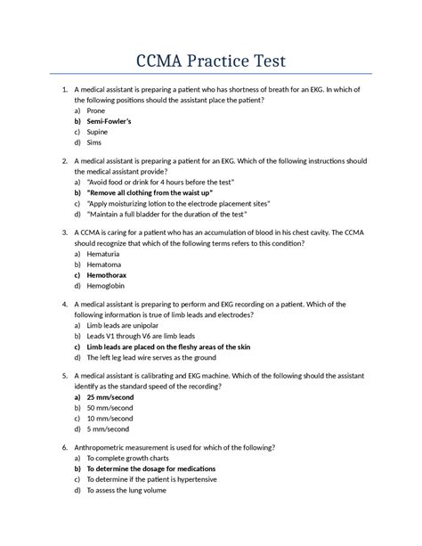 Medical Assistant Practice Test 的图像结果